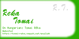 reka tomai business card
